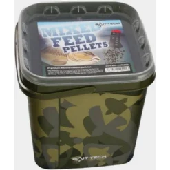 Bait-Tech Mixed Feed Pellets Bucket, Brown
