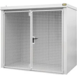 Bauer Südlohn Gasflaschen-Container GFC-B M3, Lackiert, Grauweiß