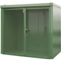 Bauer Südlohn Gasflaschen-Container GFC-B M3, Lackiert, Resedagrün