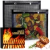 Bbq Mesh Grill Bags - 12 Reusable Grilling Pouches For Charcoal, Gas, Electric Grills & Smokers Heat-Resistant, Bag Is