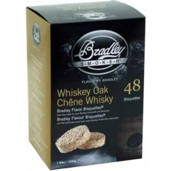 Bradley Smoker Oak Wood Bisquettes For Grilling & BBQ, 48 Pack