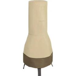 Classic Accessories Veranda 25 Dia 65 H Outdoor Chiminea Cover, Pebble/earth/bark