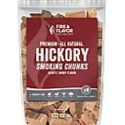 Fire & Flavor FFW202 Premium All Natural Smoking Wood Chunks 4 Pounds Hickory