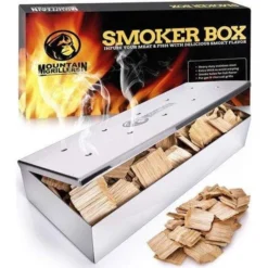Grill Smoker Box For Wood Chips