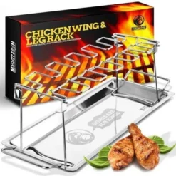 Grillers Chicken Leg Rack For Grill Hold Up 12 Chicken