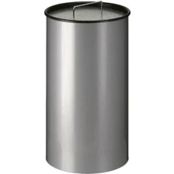 Sand Filled Ashtray, Round, With Sieve, Grey