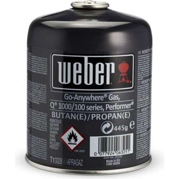 Weber Disposable Gas Bottle 445g Filled Bottle 2 Weber Disposable Gas Bottle 445g Filled Bottle - Image 2