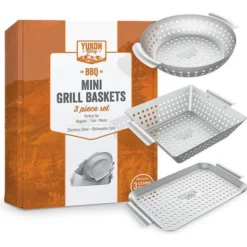 Yukon Glory Mini 3-Piece Grill Basket Set