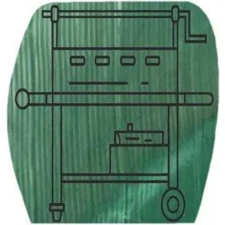 Yuzet XT Square Trolley BBQ Cover 68cm 68cm H100%