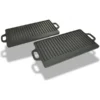 VidaXL Grill Plate Cast Iron Rever Set Of 2 50127